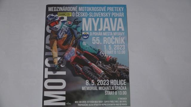 Motokros - pozvánka na prvomájové preteky na Myjave