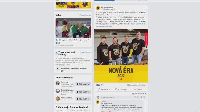 Ciele nového HC Dukla Senica sú vysoké