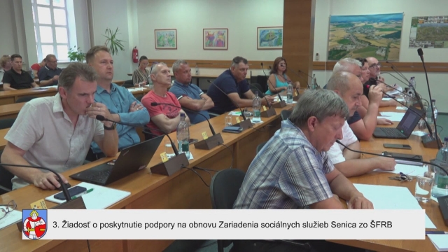 Priamy prenos  zasadnutia Mestského zastupiteľstva v Senici 24.8.2023