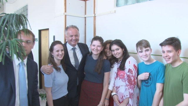 Prezident Andrej Kiska v Senici Prezident Andrej Kiska v Senici