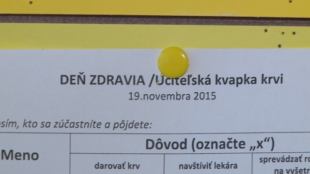 Učitelia kvapkou krvi prispejú k ozdraveniu spoločnosti.